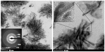 Pt nanorods templated by the hydrophilic regions of Nafion grown using electroless methods